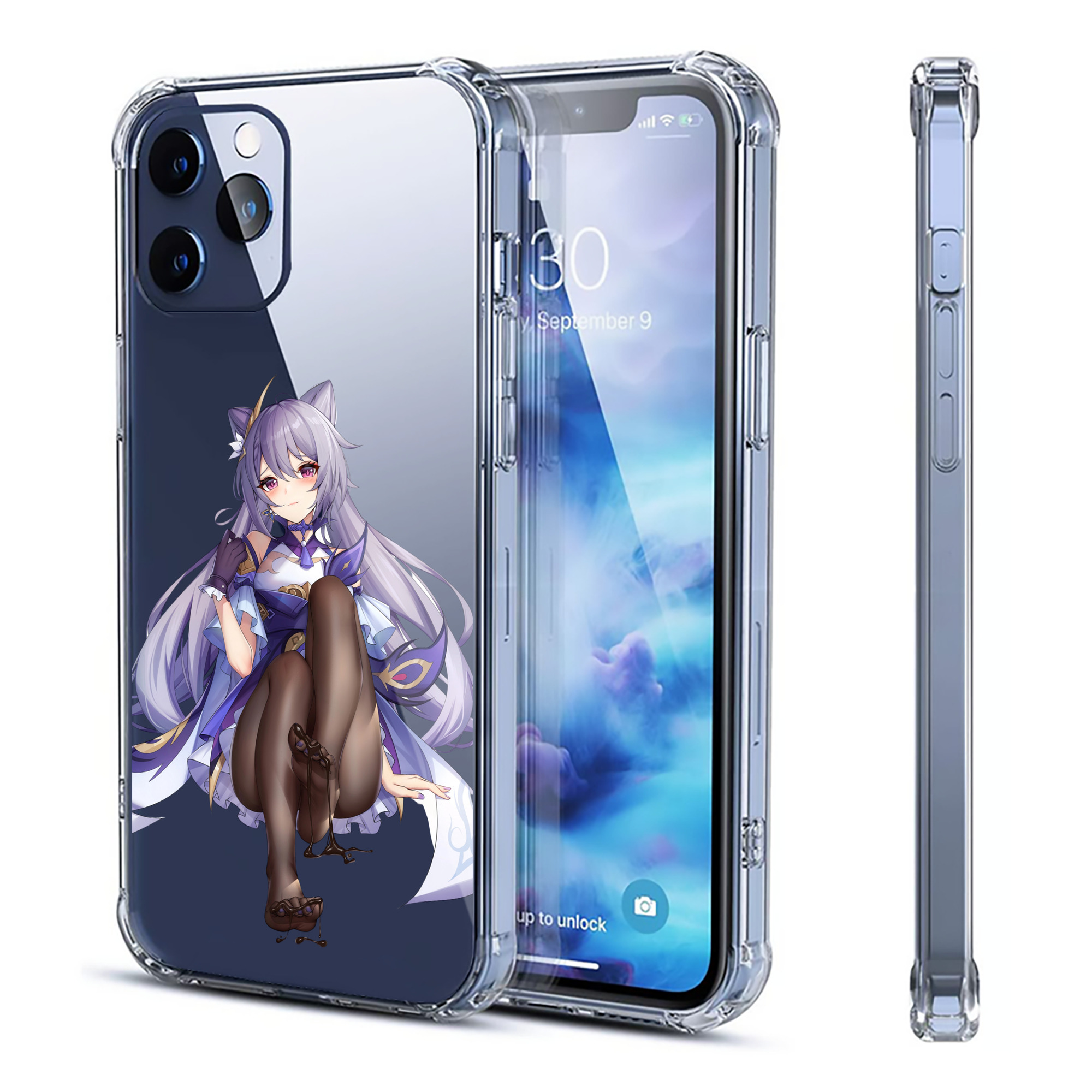 げんし神 刻晴 こくせい genshin Kokusei 【iPhone 12シリーズ対応】透明スマホケース（クリアソフトケース）
